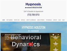 Tablet Screenshot of hypnosishouston.com